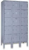 Five Tier Standard Steel Locker 1-Wide 12