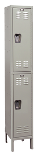 Double Tier Standard Steel Locker 1-Wide 12" W x 12" D x 36" H